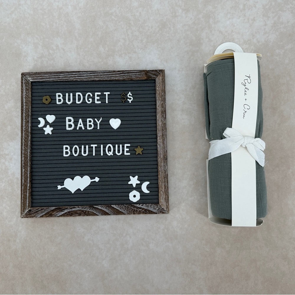 New Rylee + Cru Aqua Cotton Crepe Swaddle Blanket